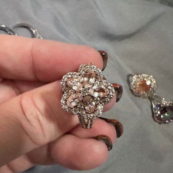 Fashion gemstone cocktail rings lot of 6 - Picture 4 of 15